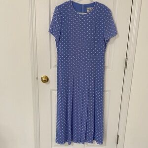 Plaza South Periwinkle Polka Dot Dress